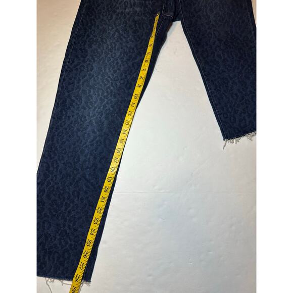 Joes Jeans The Milla Women's 30x28 High Rise Straight Ankle Blue Cheetah Print - Picture 2 of 9